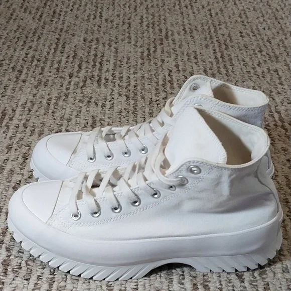 CONVERSE CHUCK TAYLOR ALL STAR LUGGED CANVAS 2.0 WHITE HI-TOP SNEAKERS s… - Picture 11 of 17
